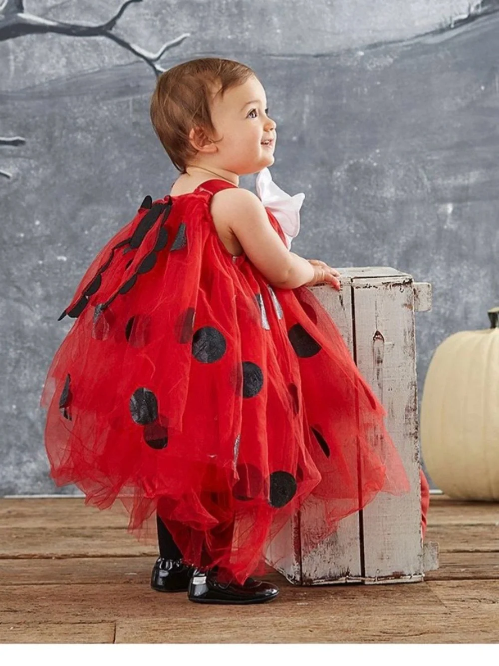 Pottery Barn Ladybug Red Tutu Tulle Costume Dress 12-24 mos baby toddler